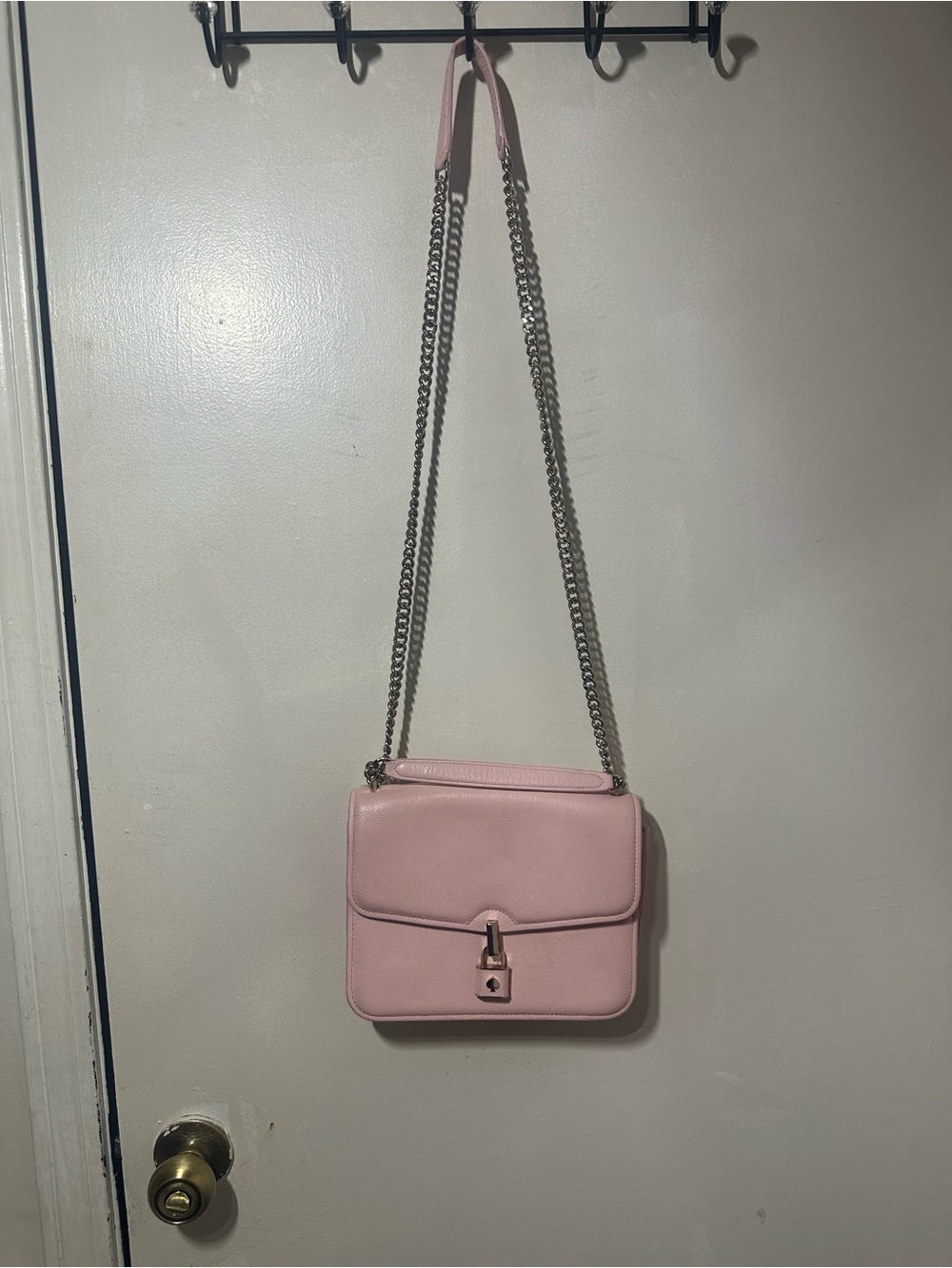 kate spade Pink Leather Crossbody with Chain Strap